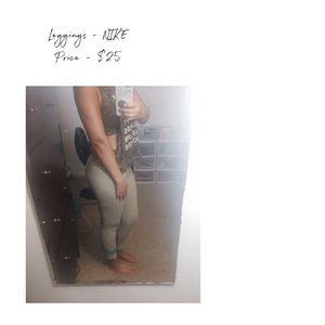 Light gray NIKE leggings